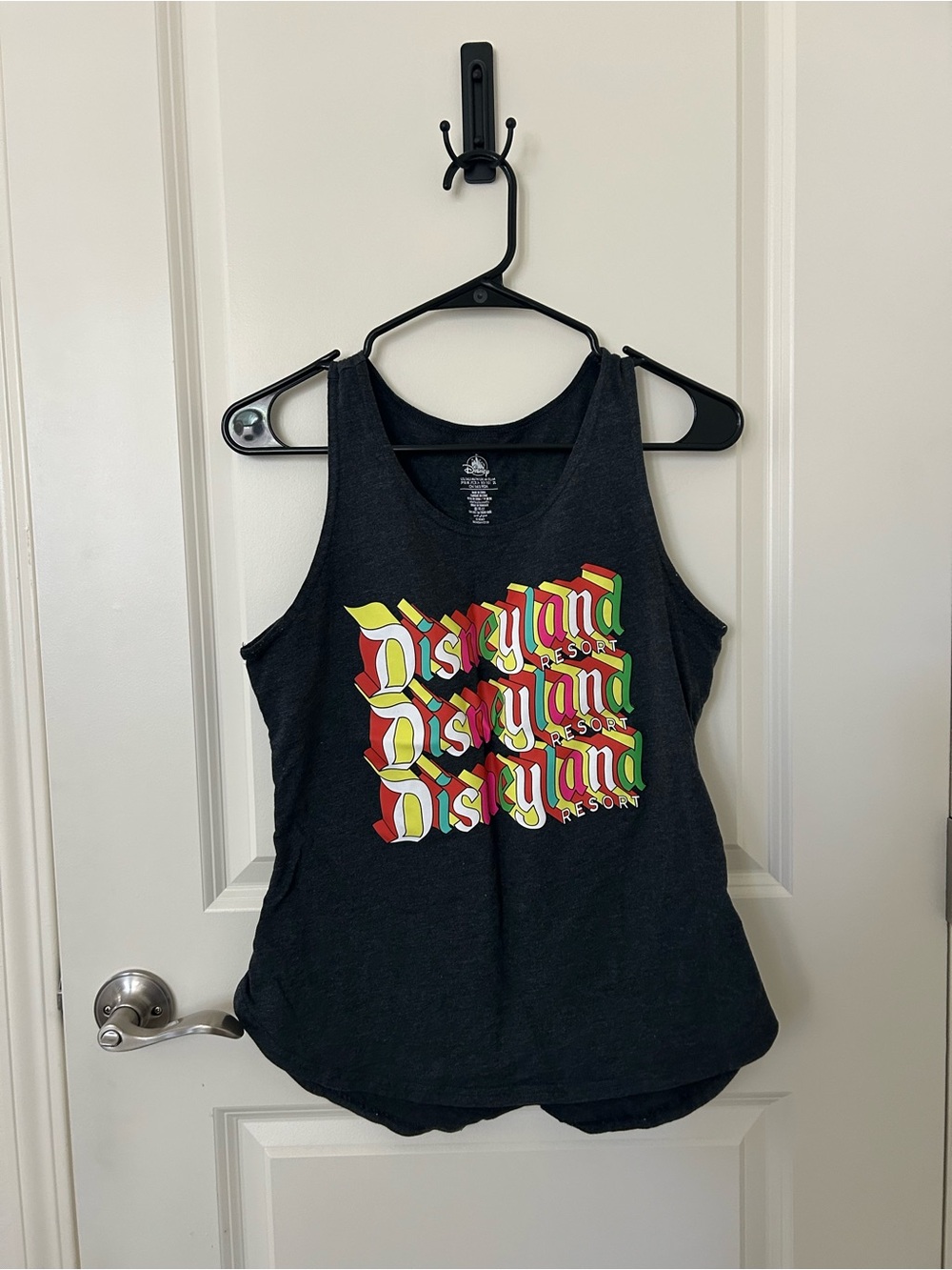 Disney Charcoal Tank with Multicolor Logo
